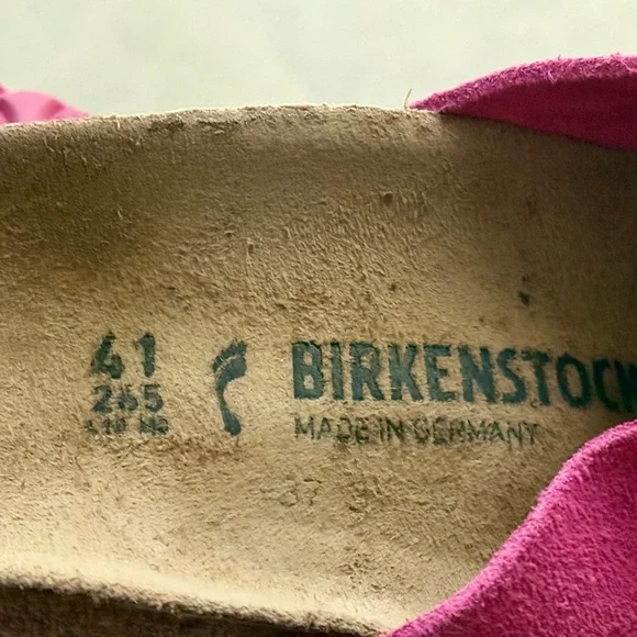 NEW • NWT • BIRKENSTOCK • OITA • SUEDE LEATHER Fuchsia Tulip Sandals • - Picture 5 of 6